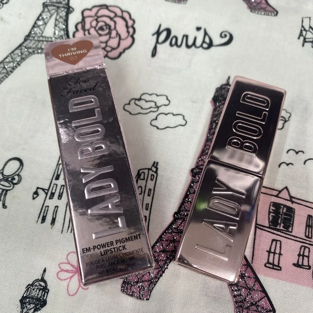 Too Faced Lady Bold lipstick Shade ‎ I'm Thriving Brand New 100% Authentic